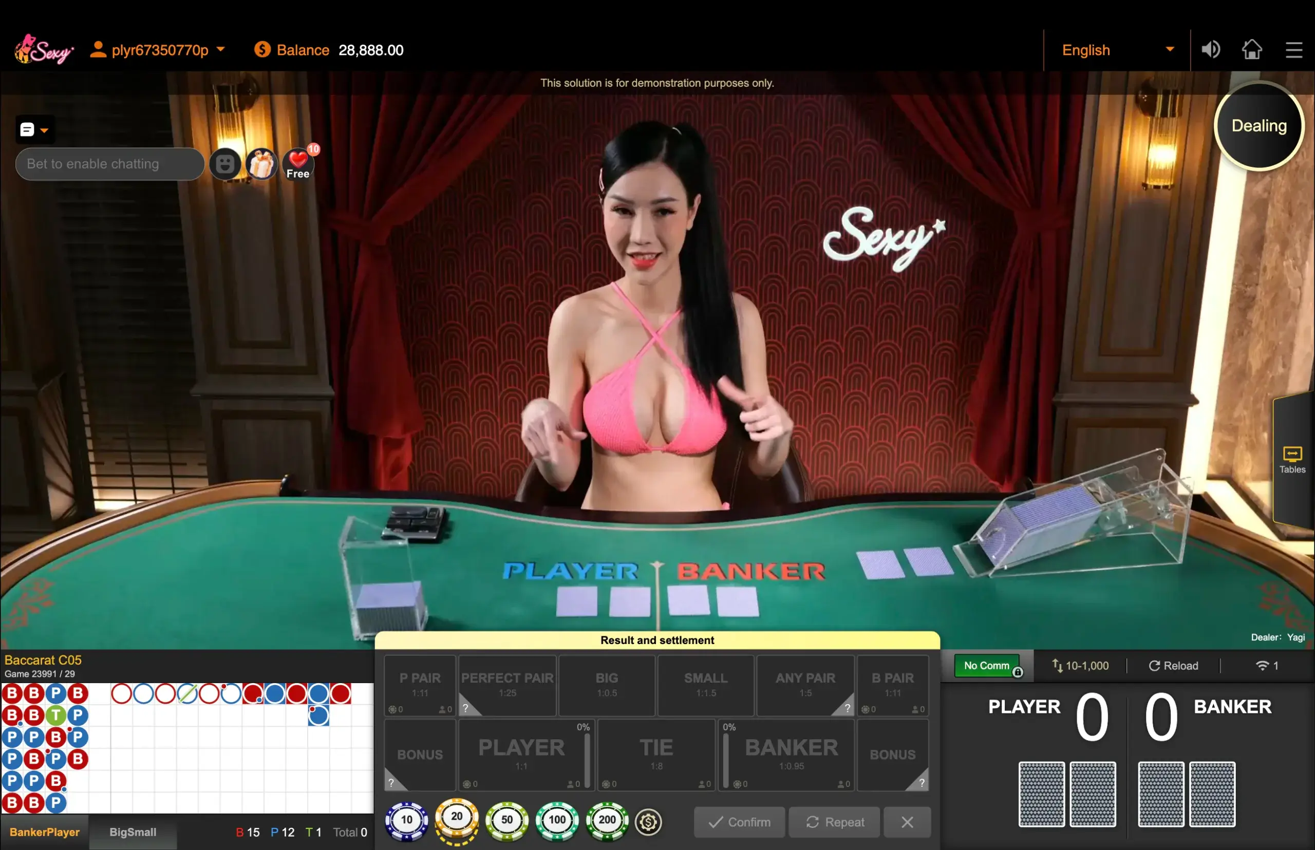 Bàn Baccarat live tại lc79.agency