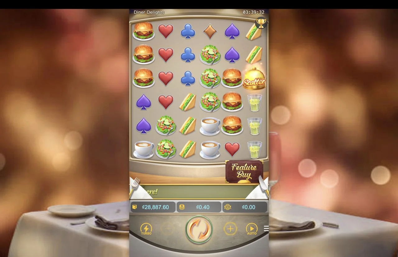 Ảnh giao diện chính game Diner Delights (slot PG) chơi tại LC79