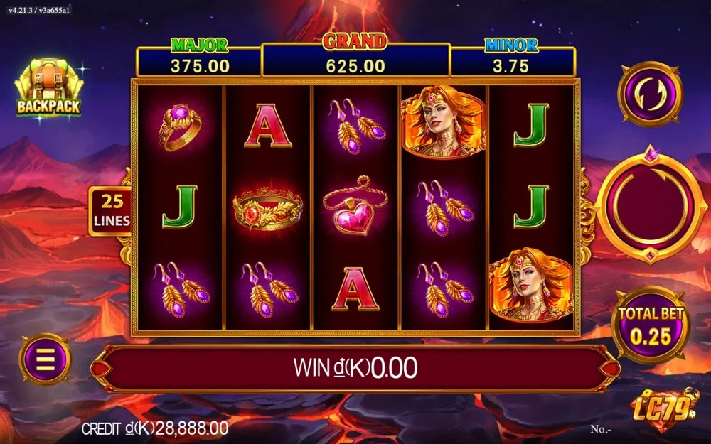 Ảnh giao diện chính game Elemental Link Fire (slot JDB) chơi tại LC79