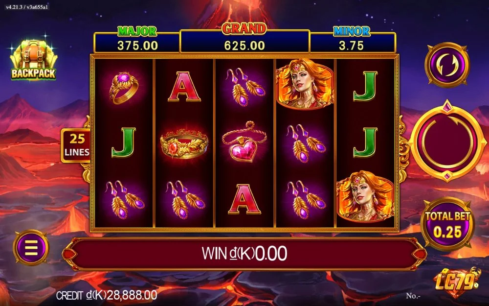 Ảnh màn hình gameplay game Elemental Link Fire (slot JDB) chơi tại LC79
