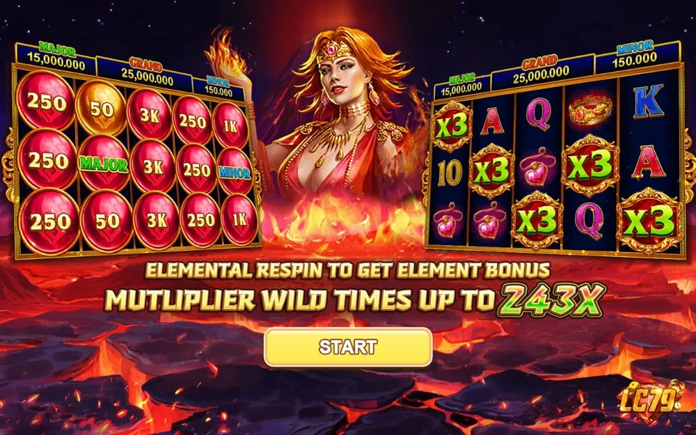 Ảnh bảng biểu tượng & tính năng game Elemental Link Fire (slot JDB) chơi tại LC79