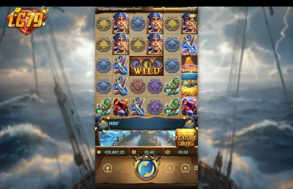 Ảnh màn hình gameplay game Kraken Gold Rush (slot PG) chơi tại LC79