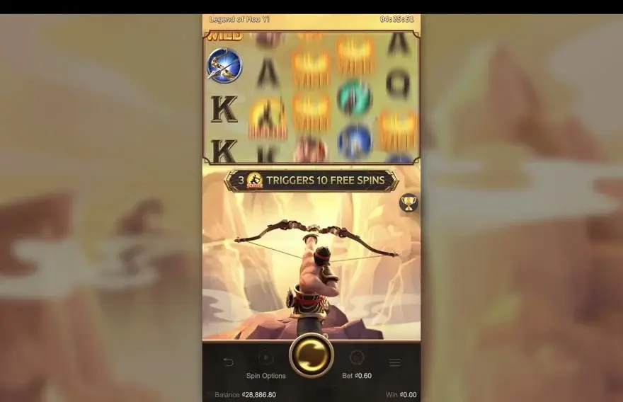 Ảnh màn hình gameplay game Legend of Hou Yi (slot PG) chơi tại LC79