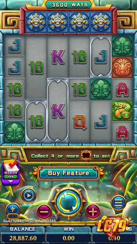 Ảnh bảng biểu tượng & tính năng game LEGEND OF INCA (slot FC) chơi tại LC79