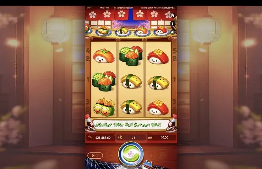 Ảnh màn hình gameplay game Sushi Rush (Kingmidas #) (slot) chơi tại LC79