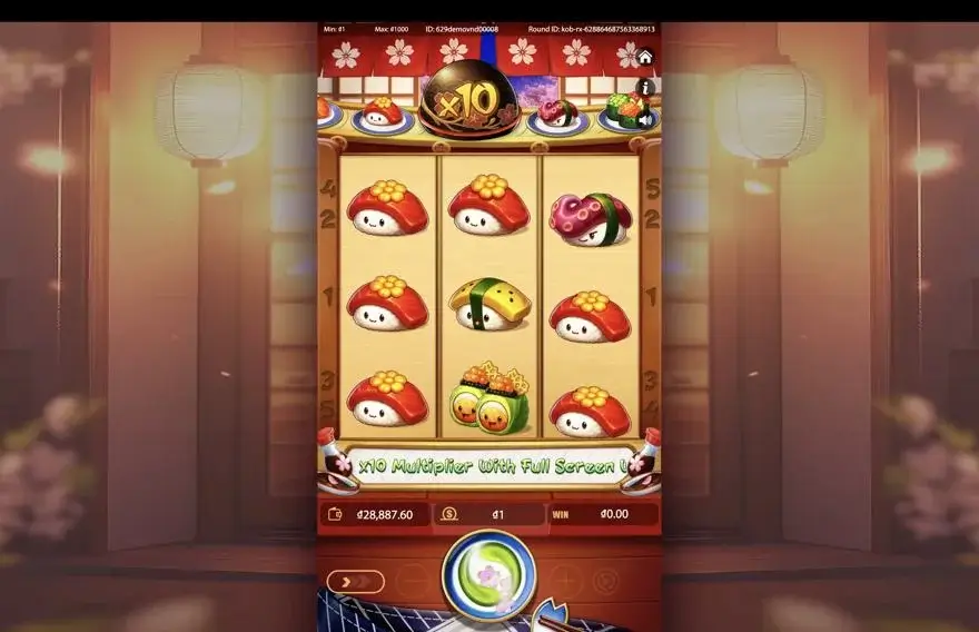 Ảnh bảng biểu tượng & tính năng game Sushi Rush (Kingmidas #) (slot) chơi tại LC79