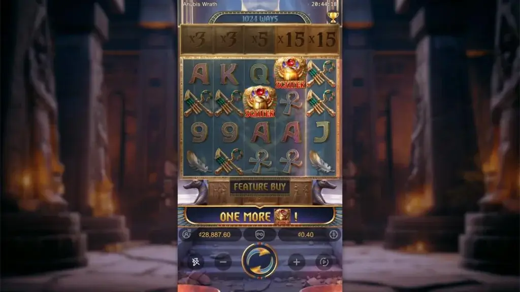 Ảnh giao diện chính game Anubis Wrath (slot PG) chơi tại LC79