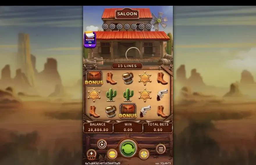 Ảnh màn hình gameplay game COWBOYS (slot FC) chơi tại LC79