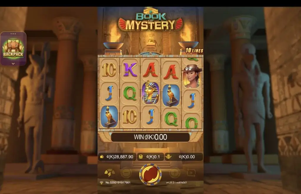 Ảnh giao diện chính game đánh giá bookofmystery lc79 (slot) chơi tại LC79