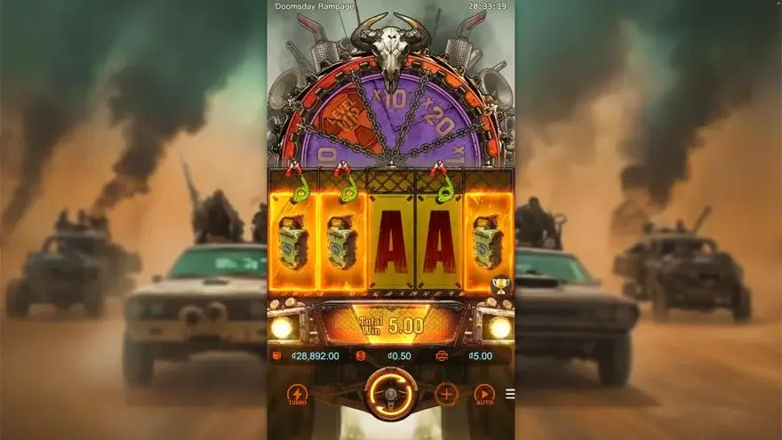 Ảnh bảng biểu tượng & tính năng game Doomsday Rampage (slot PG) chơi tại LC79