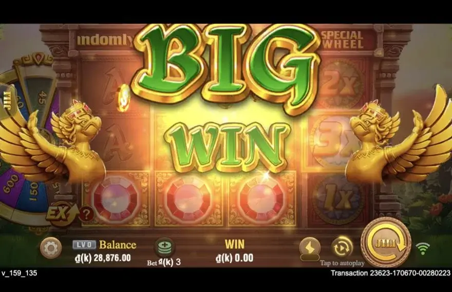 Ảnh màn hình gameplay game Fortune Gems 2 (slot JILI) chơi tại LC79