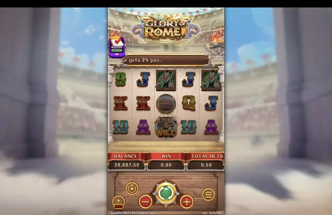 Ảnh giao diện chính game GLORY OF ROME (slot FC) chơi tại LC79