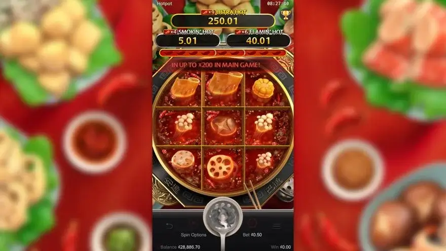 Ảnh bảng biểu tượng & tính năng game Hotpot (slot PG) chơi tại LC79