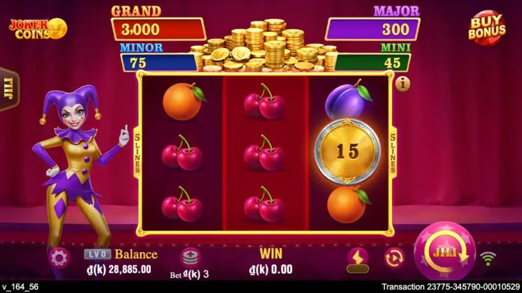 Ảnh giao diện chính game Joker Coins (slot JILI) chơi tại LC79
