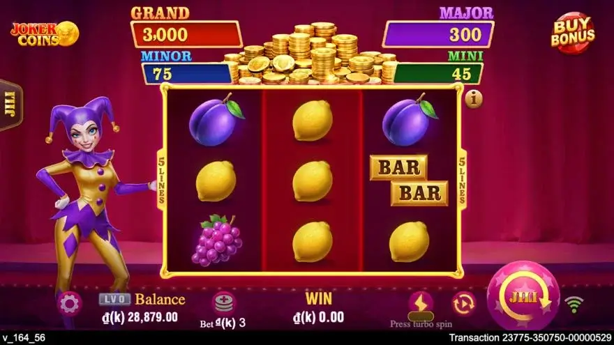 Ảnh bảng biểu tượng & tính năng game Joker Coins (slot JILI) chơi tại LC79