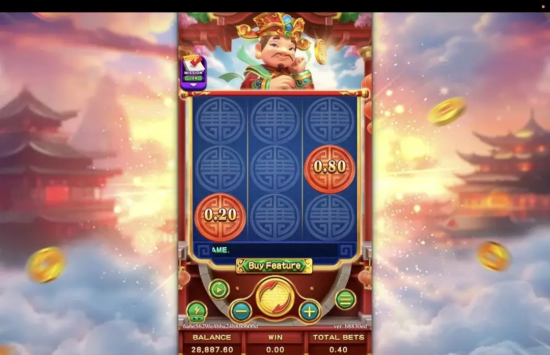 Ảnh giao diện chính game LUCKY FORTUNES 3x3 (slot FC) chơi tại LC79