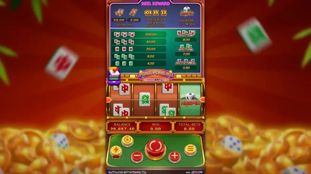 Ảnh giao diện chính game PONG PONG HU (slot FC) chơi tại LC79