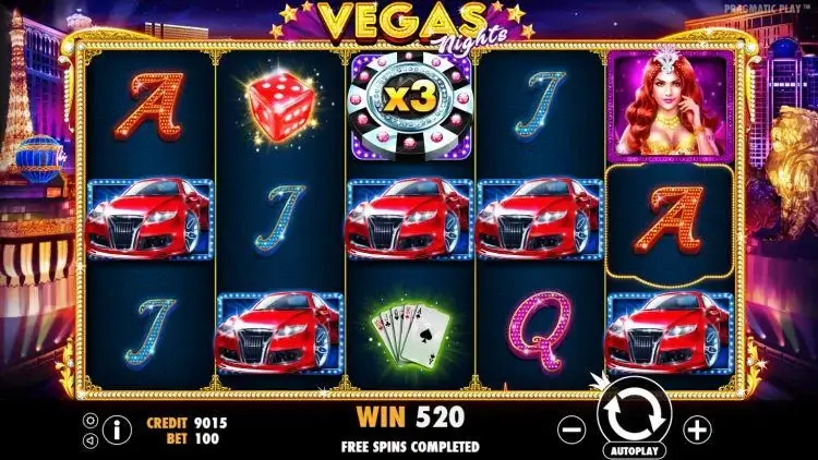 Ảnh màn hình gameplay game Vegas Nights (slot PP) chơi tại LC79