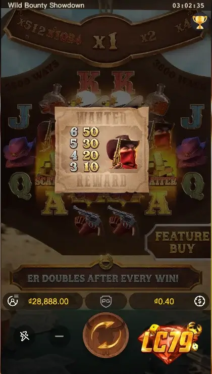 vong-quay Wild Bounty Showdown tại LC79
