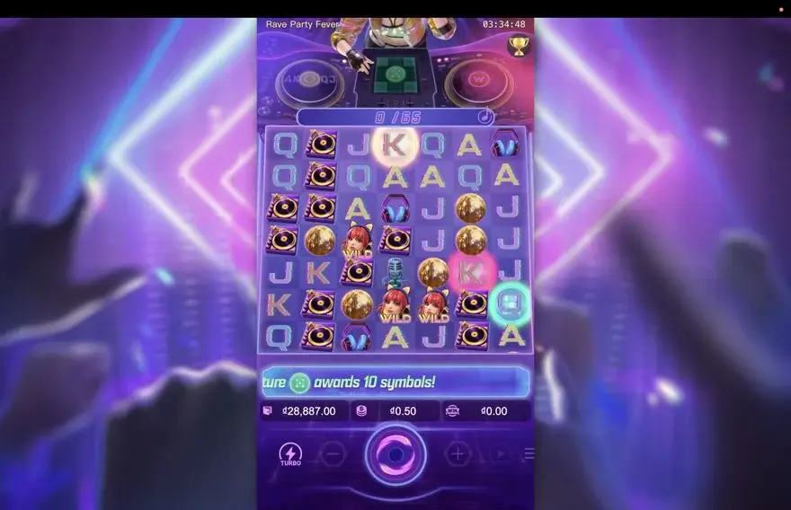 Ảnh màn hình gameplay game đánh giá rave party fever lc79 (slot) chơi tại LC79