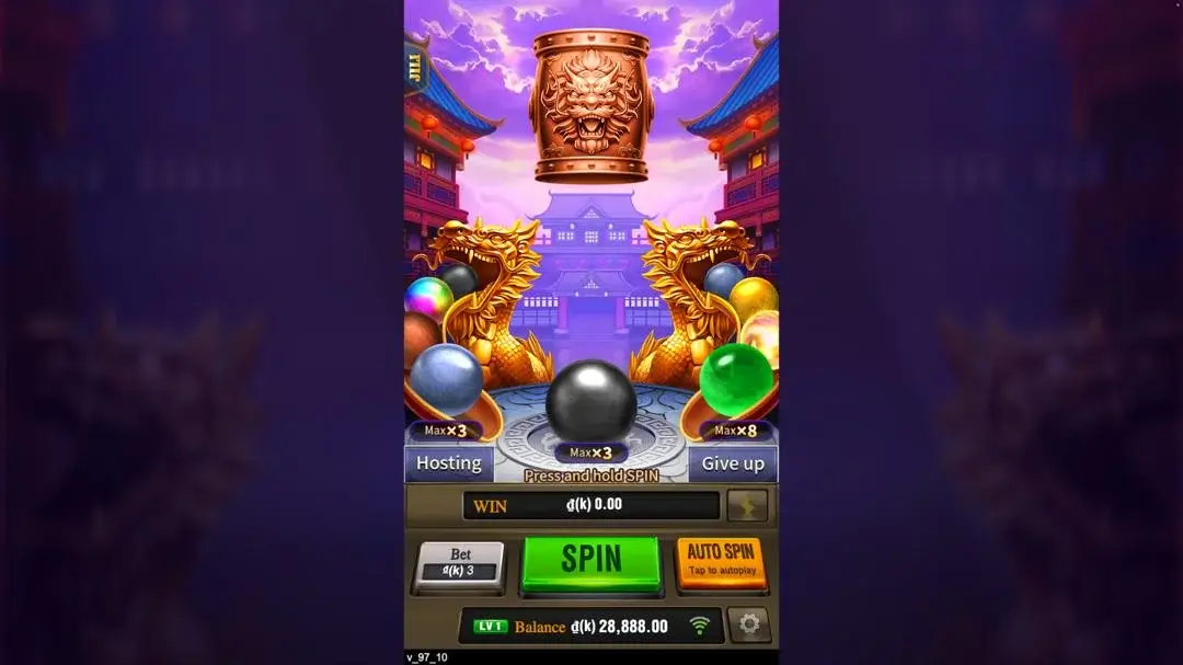 Ảnh giao diện chính game Dragon Treasure (slot JILI) chơi tại LC79